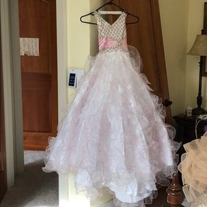 White Sugar by Mac Duggal Girls Pageant Gown